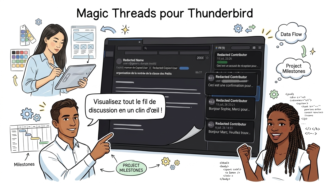 Magic Threads : Visualisez et naviguez dans vos fils de discussion Thunderbird en toute simplicité